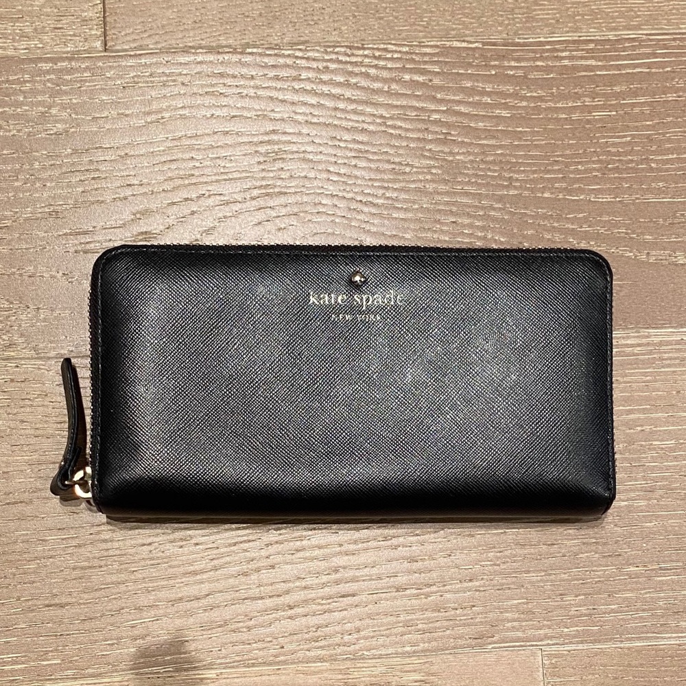 Kate Spade black leather wallet